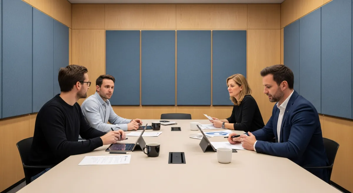 Consultores analisando dados fiscais com empreendedores startup